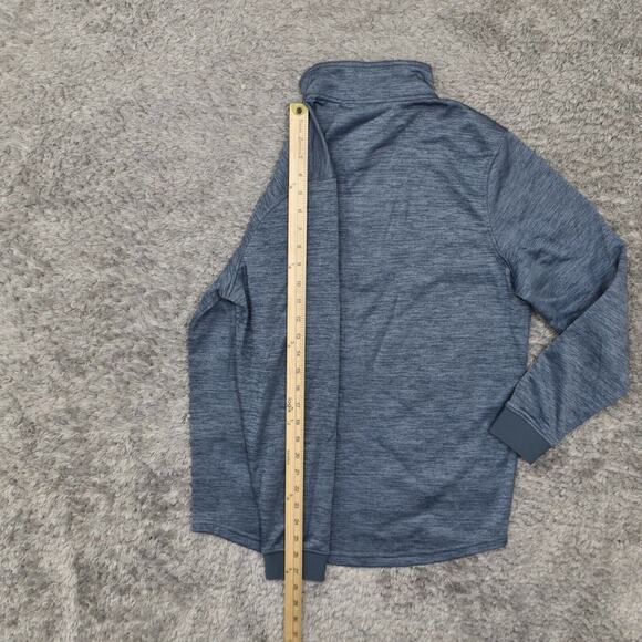 Under Armour Women's Size S Pullover Sweater 1/4 Zip Blue Long Sleeve Polyester - Picture 3 of 8